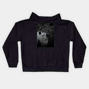 Oslo Norway City Map dark Kids Hoodie